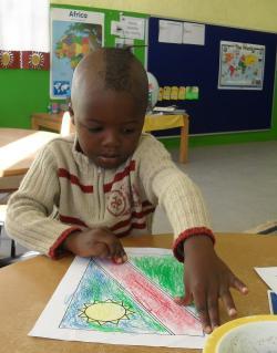 Learning about the Namibian flag